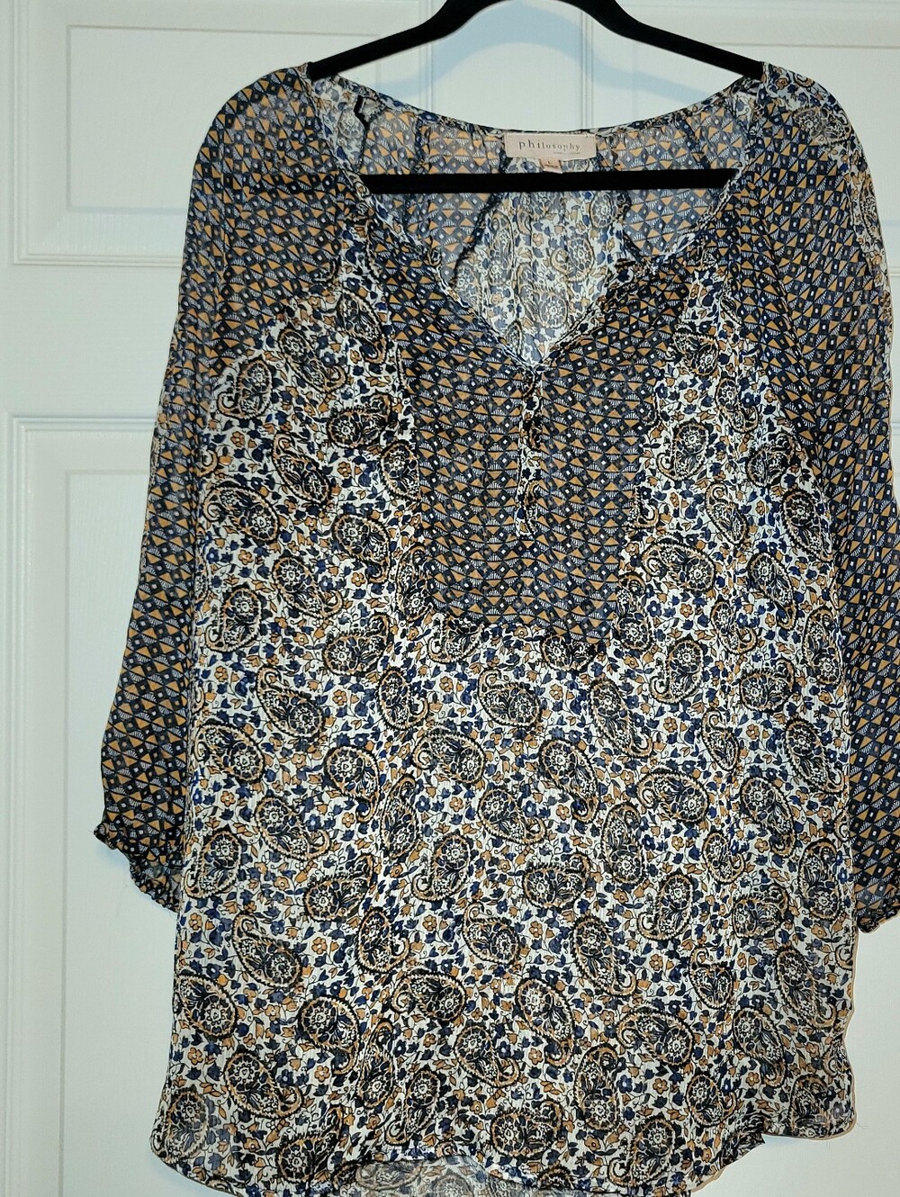 Philosophy Paisley Peasant Tunic